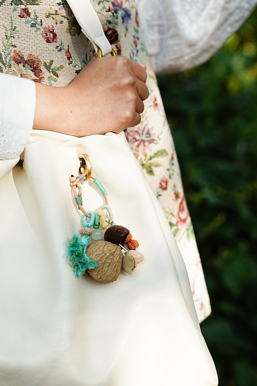 "Mint Breeze" Rudraksha Tassel Charm